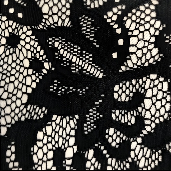 HS Heart Soul Black Lace Over Champagne Fit and Flare Dress (small) - Picture 8 of 13